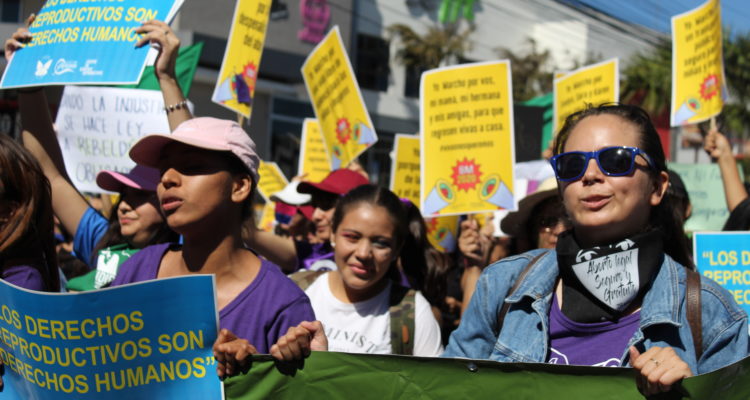 Demonstration mot abort i El Salvador.